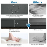 5 Pieces Outdoor Patio Furniture Set, Patio Sectional Furniture Set, All-Weather Wicker Rattan Patio Conversation Set with Washable Thick Cushions and Coffee Table, Outdoor Patio Sofa Couch Set, Grey May in Color