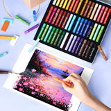 Arrtx Artist Oil Pastels 48 Colors Set, Soft Oil Pastel Vibrant and Creamy, Professional Oil Pastel Crayons Set Art Supplies for Artist and Beginners Arrtx