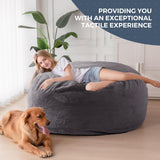 MAXYOYO Giant Bean Bag Chair Bed for Adults, Convertible Beanbag Folds from Lazy Chair to Floor Mattress Bed, Large Floor Sofa Couch, Big Sofa Bed, High-Density Foam Filling, Machine Washable MAXYOYO