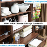 ACCOHOHO 72‘’ Farmhouse Kitchen Pantry Cabinet with Drawer, Tall Storage Cabinet with 2 Barn Doors and Shelves, Versatile Large Rustic Cabinet for Dining Room, Bathroom, Living Room, Laudry, Brown ACCOHOHO