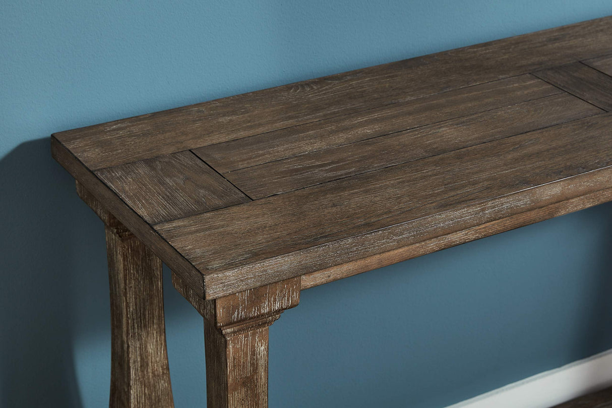 Signature Design by Ashley Mallacar Vintage Sofa Console Table, Weathered Gray Signature Design by Ashley