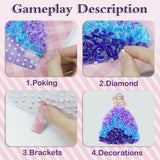 STAOVA Poke in Art Kits for Girls, DIY Pretty Princess Game with 12 Pcs Magical Princesses & 9 Pcs Accessories, Crafts for Kids Ages 4-8, 8-12 (Purple) STAOVA