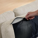 Jarenie Convertible Sectional Sofa Couch, 102" L Shaped Couch with Back Cushions, Modern Upholstered Fabric 6-Seat Reversible Sofa Set for Living Room, Apartment, Office, Beige Jarenie