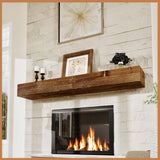 Avana Fireplace Mantel - Wall-Mounted Mantles for Over Fireplace - Farmhouse Fireplace Mantle Shelves - Handcrafted Wood Fireplace Mantels - Floating Fireplace Mantel 72 X 8 X 5 - Rustic Traditional Avana