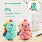 Faircosy Dinosaur Crochet Kit for Beginners: 2PCS Crochet Animal Kits for Adults - Learn to Crocheting Cute Amigurumi Starter Kit with Written Pattern & Video Tutorials (40%+ Yarn Extra) Faircosy