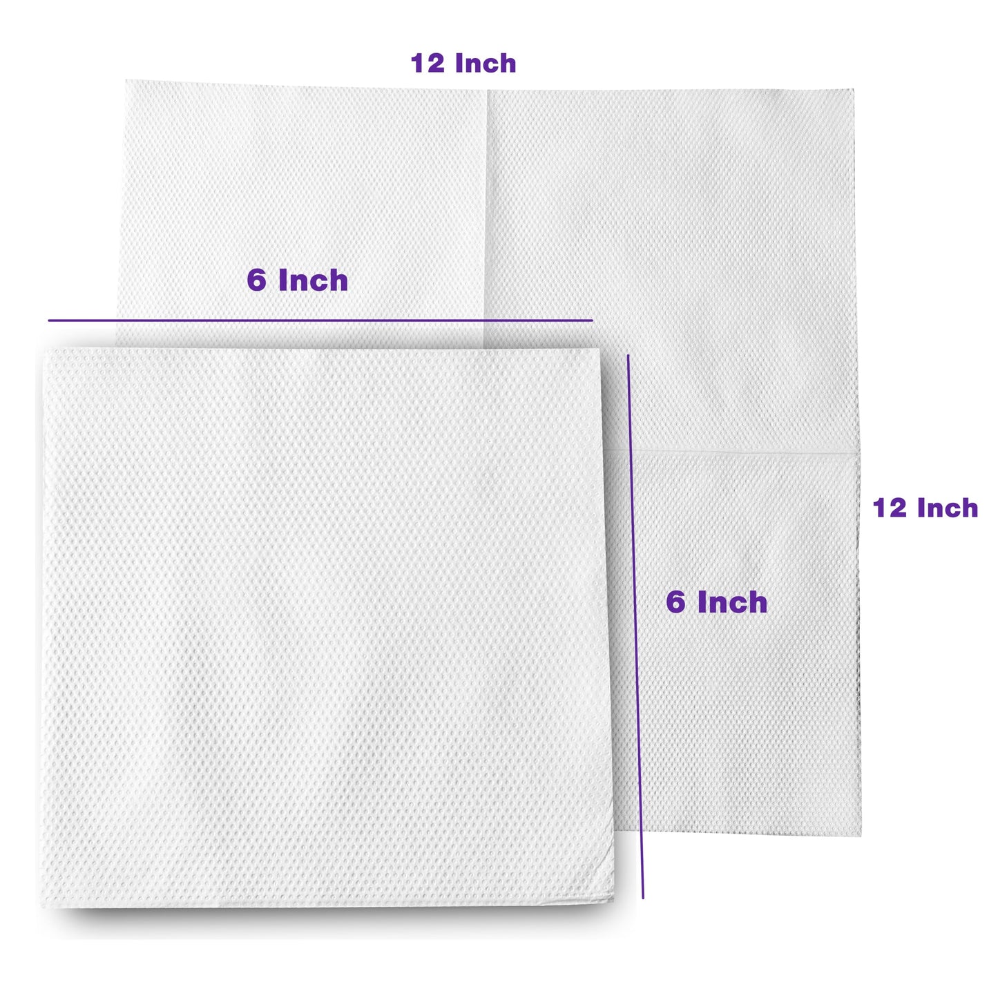 Pantry Value, [500 Count - 6x6 Inch folded] 1-ply White Lunch Napkins - Disposable Absorbent Paper Napkins for Everyday use, Events, Parties (12x12 Inch unfolded)