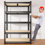 REIBII 2020LBS Storage Shelves 5 Tier Garage Shelving Heavy Duty Adjustable Garage Shelves, Utility Rack Shelf, Shelving Units for Storage Warehouse Pantry Closet, 35.5" W x 11.9" D x 72" H, 2 Pack REIBII