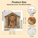 Acudotr Diamond Painting Kits for Adults, 5D DIY Diamond Art Kits for Beginners, Full Drill Diamond Painting Kits for Home Wall Decor, Dog, 12x12 Inch Acudotr