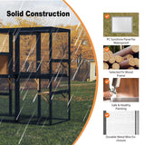 TIMHAKA Large Indoor Cat Catio, 4 Tier Outdoor Cat Enclosures House for Cats with Waterroof Roof, 3 Resting Rooms, 3 Platforms, Cats Catio Connect to Window with 2 Large Door, Feral Pet Shelter, Black TIMHAKA