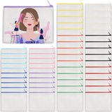 50Pcs Canvas Makeup Bags Bulk, 7.87 x 5.7 Inch Cotton Sublimation Blank DIY Heat Transfer Cosmetic Makeup Bag w/Colorful Zipper for Bridesmaid Makeup Bag Travel Toiletry Pouch Storage, Christmas Craft AMDAILY