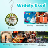 20 Pcs Sublimation Wind Spinner Blanks 3 Inch Heat Press Transfer Sublimation Blank Gift DIY Crafts Sublimation Ornaments for Indoor Outdoor Garden Yard Decoration Telooco