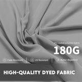 DomeShade 15ft Patio Umbrella with Base,Large Outdoor Double-Sided Rectangle Umbrella with Crank Handle, Market Umbrella for Poolside Garden Deck Backyard Beach Pools, Gray DomeShade