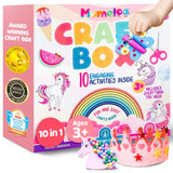 Mumaloo Unicorn Craft Box - 10 Fun Arts and Crafts for Kids Ages 4-8, No Mess, Educational, Mermaid Art Projects, Toddler Crafts & Activities Kit with Supplies, Gift for Girls 3 4 5 6 7 8 Years Old Mumaloo