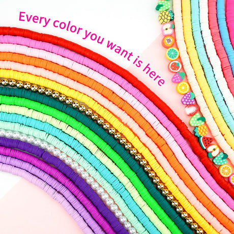 Bracelet Making Kit - 12000 Pcs Clay Beads, 48 Colors in 3 Boxes, Friendship Bracelet Kit with Elastic Strings, Polymer Spacer Beads, Jewelry Making Crafts Gift for Kids, Teens, Girls & Adults2 Sistenia