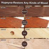 Hupeyna Wood Furniture Repair Kit, 21 Pcs Touch Up Wood Putty, Wood Fillers and Beeswax - Repair Cracks, Scratch, Hole, Discoloration for Wooden Floor, Door, Laminate, Table, Cabinet Surfaces Hupeyna