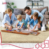 Jumbl 1500-Piece Puzzle Board | 27” x 35” Jigsaw Puzzle Table | 6 Removable Magnetic Sorting Drawers | Smooth Plateau Fiberboard Work Surface & Hardwood Construction | for Games & Puzzles Jumbl