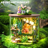 Spilay Dollhouse DIY Miniature Wooden Furniture Kit,Mini Handmade Doll House Model with Dust Cover & LED,1:24 Scale Creative Woodcrafts for Friend Lover Birthday Gift B113 Spilay