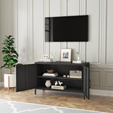 Elitehouse 2 Door Metal Accent Cabinet,Black Metal Storage Cabinet with Adjustable Shelf,2-Tier Office Cabinet,Multipurpose Metal Locker Storage Cabinet for Office Home,Music Studio Elitehouse