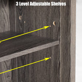 Bolonbi Rustic LED TV Stand for 65 inch TVs with Sliding Barn Doors and Storage Shelves Bolonbi