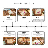 Verbossi Flower Press - Large Flower Press Kit 10.8" x 6.9" - Flower Pressing Kit for Adults & Kids - Pressed Flowers - Plant Press - DIY Flower Pressing - Gifts for Craft Lovers (Wooden) Verbossi