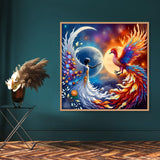 uuxsretaio Diamond Art Kits for Adults, Phoenix Diamond Painting Kits for Adults, DIY 5D Diamond Dots Art Kits,Full Drill Paint with Diamonds, Gem Arts and Crafts for Home Wall Decor 13.7x13.7 Inch uuxsretaio