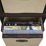 Furinno LACi 4-Bins System Rack, 11.3(W) x 28.8(H) Inch, Espresso/Black Furinno