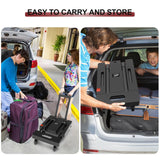 SOLEJAZZ Folding Hand Truck Portable Dolly for Moving, 500LB Luggage Cart Dolly with 6 Wheels & 2 Bungee Cords for Travel, Moving, Shopping Use, Black SOLEJAZZ