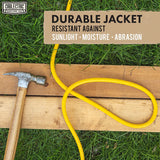 Cablectric 75 Ft Outdoor Extension Cord - 10/3 SJTW Heavy Duty Yellow 10 Gauge Lighted Electrical Cable with 3 Prong Grounded Plug Cablectric