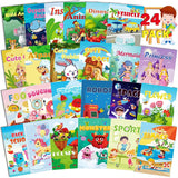 Aannanl 24 Mini Coloring Books Suitable for Kids Ages 2-4 and 4-8,Small Party Gifts,Bulk Birthday Gifts,Gift Bag fillers,School Classroom Activities Include Dinosaurs,Pets,Mermaids,Animal,Princess Aannanl