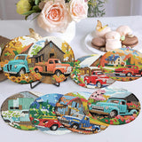 Ekuxom 8 PCS Truck Diamond Art Coasters Kits-5D Diamond Painting Coasters Kits with Holder-Cork Pads DIY Car Diamond Art for Adults Beginners Home Decor Crafts Gifts Ekuxom