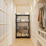 M MZG 1000 lbs 4 Tier Shelf Metal Storage Shelves Shelving Wire Rack Heavy Duty Closet Organizers for Garage Kitchen Bathroom Laundry Black 15.7" D x 33.5" W x 59.5" H M MZG