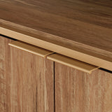 Sauder International Lux Modern Credenza, for TVs up to 65", Sindoori Mango Sauder