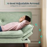 LINSY HOME Futon Sofa Bed, 70" Futon Couch with Adjustable Backrest and Armrest, Comfy Loveseat Convertible Folding Sleeper Sofa Couches for Small Spaces Living Rooms Apartment Office LINSY HOME