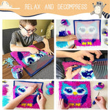 EMISTEM Latch Hook Kits for Adults - DIY Latch Hook Rug Kits for Kids, Crochet Kit for Beginners, Rug Making Kits with Printed Canvas, Gift Packaging.(Colorful Hot Air Balloons, 20x15) EMISTEM