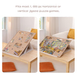 Lavievert Tilting Puzzle Board with 2-in-1 Stand & Cover, Adjustable Plateau Storage with 6 Sorting Trays for Adults & Kids, Portable Jigsaw Puzzle Table with Non-Slip Tabletop for Up to 1000 Pieces LAVIEVERT