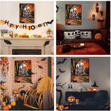 Halloween Paint by Numbers Kits for Adults - Painting by Numbers Kit Landscape, Fall Adults Paint by Number Kits on Canvas Without Frame Oil Painting Acrylic Paints for Home Wall Decor 16X20 inch ajepon