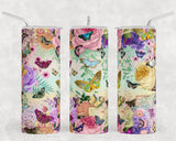Butterfly Tumbler Sublimation Prints-Ready To Press Prints Bundle Generic