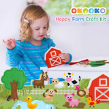 OKOOKO Animal Sewing Craft Kit, Sewing Craft Kit for Kids, DIY Crafting and Sewing Set, Art Craft Kits, Fun and Educational Craft Set, Sew Your Own Felt Animals OKOOKO