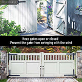 12" Heavy Duty Cane Bolt Gate Drop Rod Hardware Ground Latch for Wood PVC Vinyl Metal Fences Gates, Double Doors, Black Solid Steel -2 Pack Dreamxiang