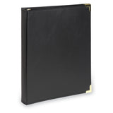 Samsill Classic Collection Executive Presentation 3 Ring Binder/Portfolio Binder, Half Inch Binder, Brass Round Ring (Holds 100 Sheets), Black Samsill