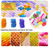 JATOK Diamond Painting Kits for Adults, DIY 5D Diamond Painting Paint Happy Camping Car by Number with Gem Art Drill Diamond Painting Kits for Kids for Relaxation, Home Wall Décor 11.8x15.7in JATOK