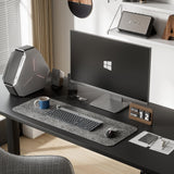 Furmax Electric Standing Desk, 59 x 24 Inches Height Adjustable Desk with Wheels, Home Office Computer Desk with Management Box (Carbon Black) Furmax