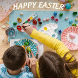 FANDAMEI Oval Paint Palette Tray, Plastic Paint Tray Palette, Painting Palette, Paint Tray Palettes Paint Pallets with Thumb Hole for Adults & Kids, for Painting or DIY Craft Class, White, 2 PCS Fandamei