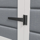 Outsunny 6' x 4.5' Outdoor Storage Shed, Plastic Shed with Vent, Window and Double Lockable Doors, Utility Resin Shed for Patio, Backyard, Lawn, Garage, Gray Outsunny