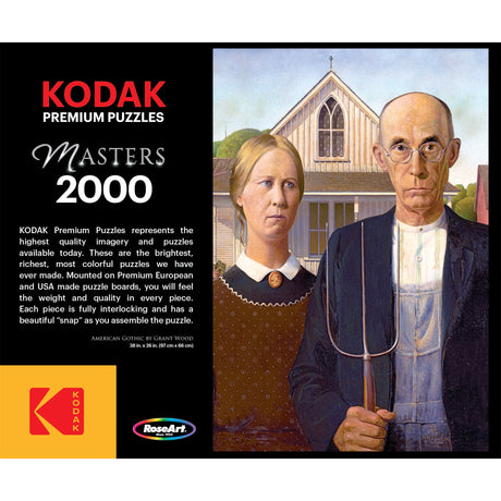 Cra-Z-Art - RoseArt - Kodak Masters -American Gothic by Grant Wood - 2000 Piece Jigsaw Puzzle Cra-Z-Art