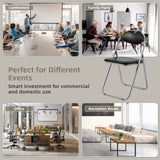 Giantex 6-Pack Folding Chairs Set - Waiting Room Chairs with Padded Seats and Carrying Handle for Desks Home Office Steel Guest Reception Party Poker Stackable Conference Chairs Pack of 6 Giantex