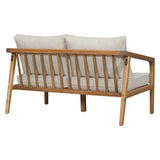 Christopher Knight Home Westin Acacia Wood Patio Loveseat Sofa with Cushion, Outdoor 2-Seater Sofa with Removable Cushions, Patio Furniture Sofa for 2, Teak+Beige Christopher Knight Home