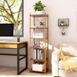 YGYQZ Bookshelf, 6-Tier High Vertical Book Shelf with Large Capacity, DIY Stackable Wooden and Metal Bookshelf Organizer, Suitable for Living Rooms, Offices, Bedrooms, and Studies YGYQZ