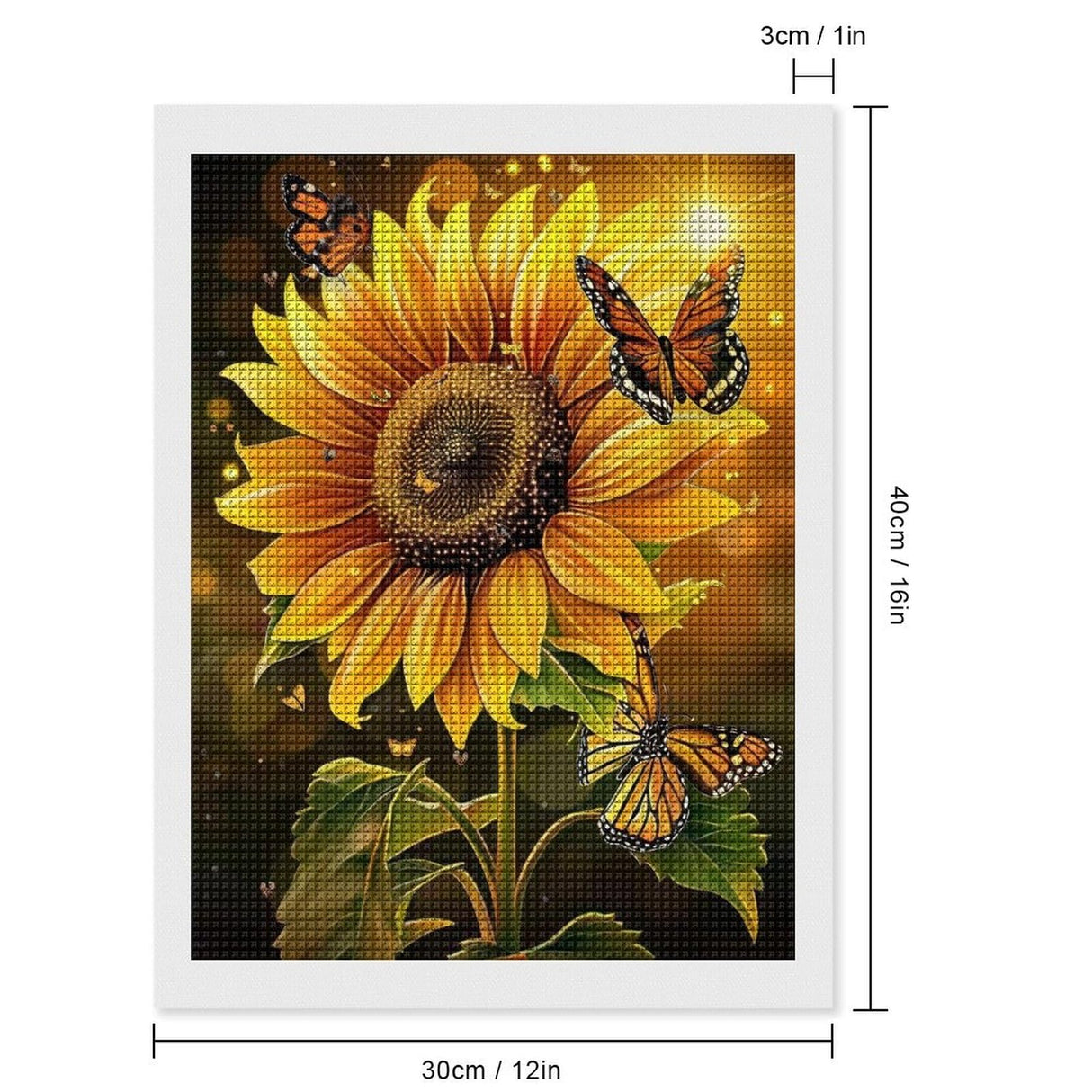 Naykow Diamond Painting Drills Sunflower Diamond Painting Sunflower Diamond Art Kits for Adults, DIY Gem Diamond Art Flower Diamond Art Cross Stitch Jewel Art Rhinestone Craft 12 x 16 inches Naykow