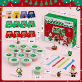 Air Dry Clay Kit - Christmas Theme, Modeling Clay for Kids, DIY Model Magic Clay with Sculpting Tools and Tutorials,12 Boxes Molding Clay, Ultra Light, Soft & Non-Sticky, Arts and Crafts Gift for Kids Aestd-ST